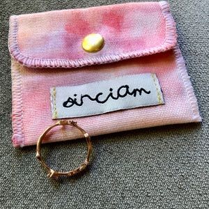 Sirciam Enlightened Eternity Band Ring Rose Gold Size  7.5 Opal Sapphire Diamond